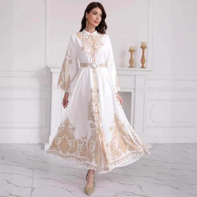 Fashion Elegant Women's Bronzing Dress Slim Fit White - Shop at LoveMi