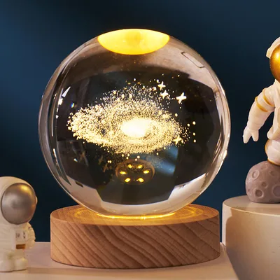 Small Night Lamp Glass Ball Decoration Birthday Gift Milky Way - Shop at LoveMi