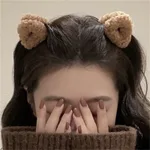 Cute Leopard Bow Barrettes Exquisite High-grade Bang Clip Accessories - Dark Coffee Triangle