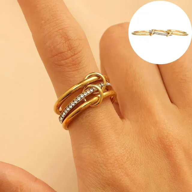 Multi layer Contrast Color Stacked Ring No 8 - Shop at LoveMi