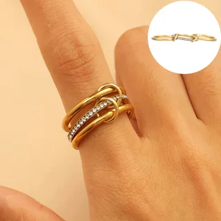 Multi-layer Contrast Color Stacked Ring - No 8