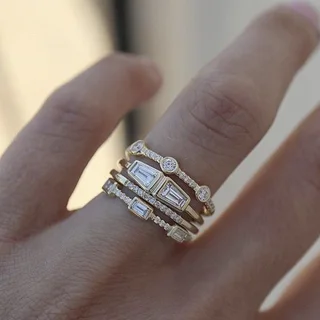 Women's All-match Jewelry Light Luxury Exquisite Ring Set - Ajz2047