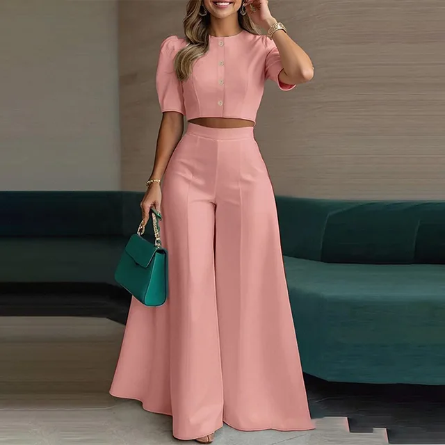 Printed Top Printed Trousers Suit Pink - Shop at LoveMi