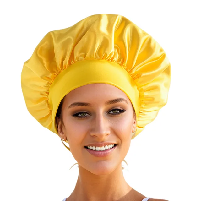 Wide brimmed High Elastic Headscarf Beauty Cap Hair Care For Women Yellow Pt - Shop at LoveMi