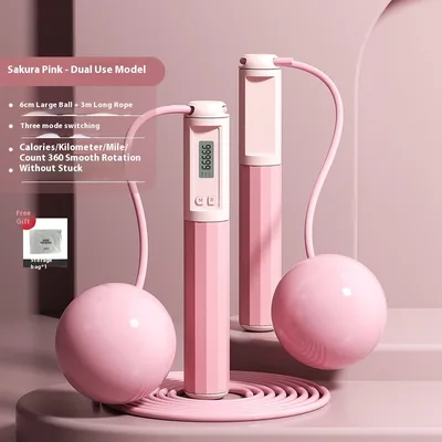 Smart Counting Rope Skipping Sporting Goods Light Pink Dual Use - Shop at LoveMi