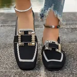 Vintage Suede Round Head Spring Loafers Gommino - Black