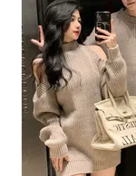 Women's Pullover Round Neck Sweater - Women'S Skirt-M
