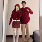 Women's Fake Two Pieces Sweaters Top - Men'S Sweater