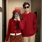 Women's Fake Two Pieces Sweaters Top - Women'S Sweater-2Xl