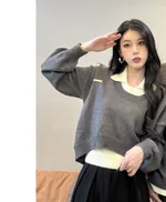 Autumn And Winter Couple Wear Thickening Three-piece Set - Women'S Sweater-Xl