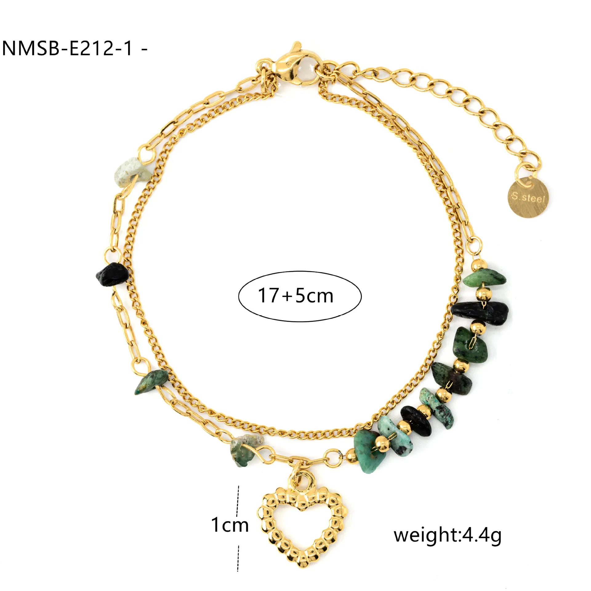 Niche Ins Natural Stone Freshwater Pearl Design Stainless Steel Bracelet - Nmsbe2121