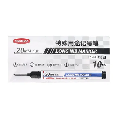 Waterproof Quick drying Woodworking Tile Marker 20mm Long Pen Head Black - Shop at LoveMi