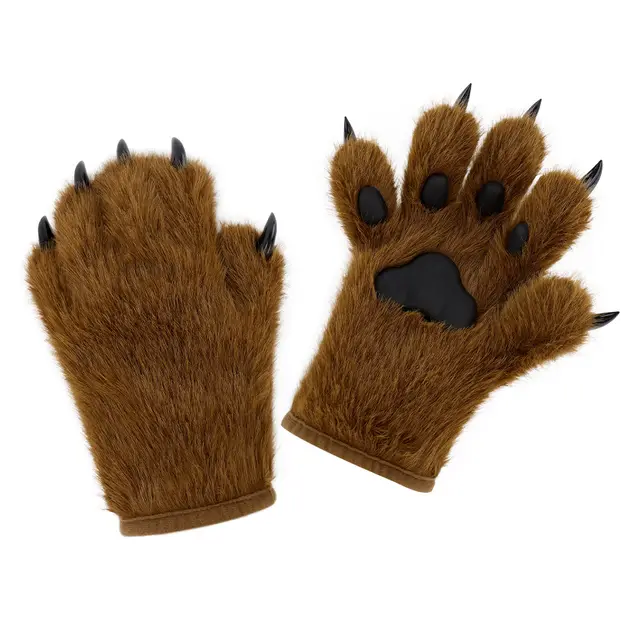 Handmade Cat's Paw Gloves Plush Meat Pad Cat Palm Props Brown Black - Shop at LoveMi