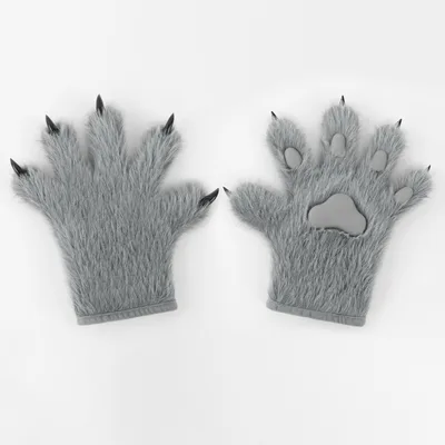 Handmade Cat's Paw Gloves Plush Meat Pad Cat Palm Props Gray - Shop at LoveMi