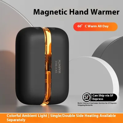 Magnetic Hand Warmer Rechargeable Mini portable Heating Jf310 Matte Black - Shop at LoveMi