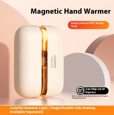 Magnetic Hand Warmer Rechargeable Mini portable Heating Jf310 Milky White - Shop at LoveMi