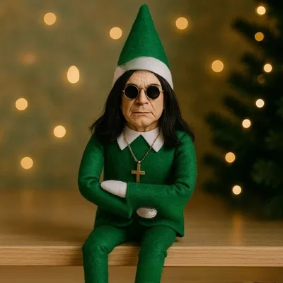 Fashion Ozzy Christmas Elf Doll Xmas Trees Decoration Ornaments Music Godfather Classic Sitting Posture Noel Elf Plush Toys Green - Shop at LoveMi