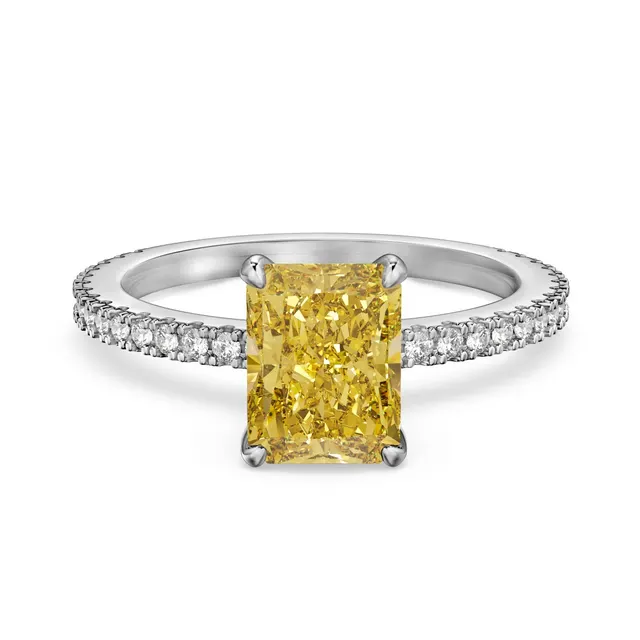 Women's Fashion All matching 925 Sterling Silver Yellow Diamond Ring Dy120571Swhb - Shop at LoveMi