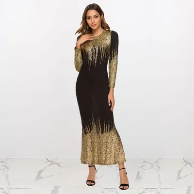 Autumn And Winter Fishtail Dress For Women Gold - Shop at LoveMi