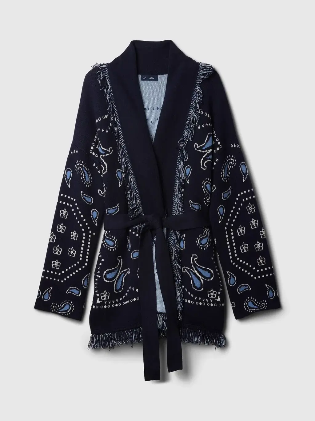 European And American Autumn And Winter New Cardigan Tassel Strap Fashion Sweater Slimming