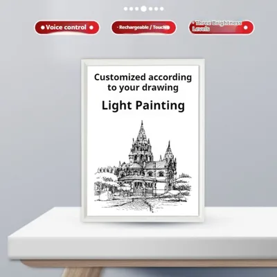 Desk Ornaments Luminous Decorative Painting Wood Color - Shop at LoveMi