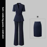 Suit Midskirt Wideleg Pants