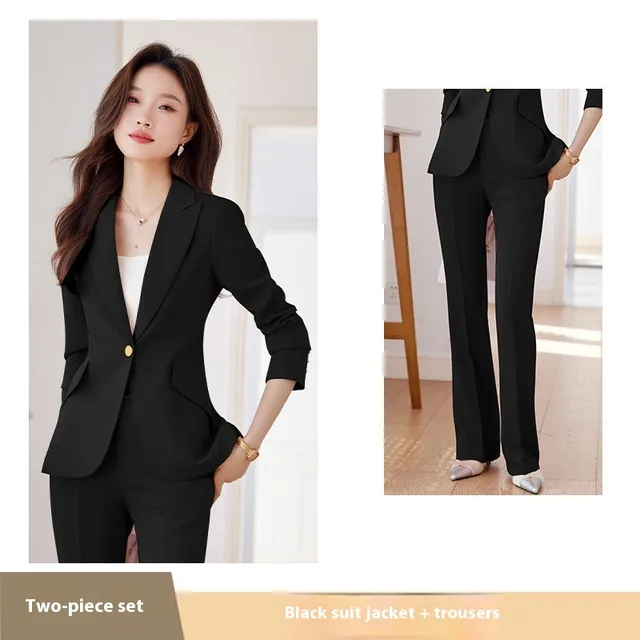 High Sense Business Temperament High end And Fashionable Formal Wear Ladies Black Set - Shop at LoveMi