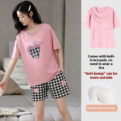 Casual Loose Home Wear Korean Style Sweet Two piece Suit Ysh2317 M - Shop at LoveMi