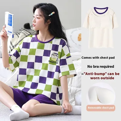 Casual Loose Home Wear Korean Style Sweet Two piece Suit Ysh29003 - Shop at LoveMi