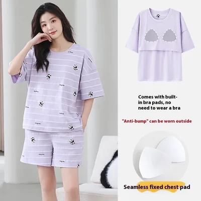 Casual Loose Home Wear Korean Style Sweet Two piece Suit Ysh29010 - Shop at LoveMi