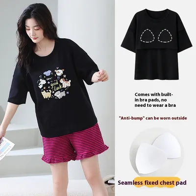 Casual Loose Home Wear Korean Style Sweet Two piece Suit Ysh29013 - Shop at LoveMi