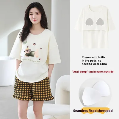 Casual Loose Home Wear Korean Style Sweet Two piece Suit Ysh29014 Xl - Shop at LoveMi