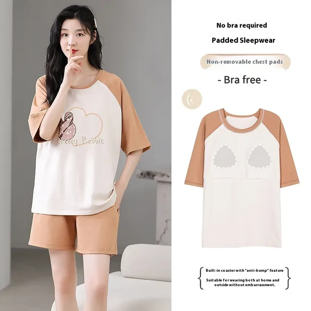 Casual Loose Home Wear Korean Style Sweet Two piece Suit Ysh78006 - Shop at LoveMi