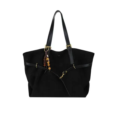 New Retro Fashion Large Capacity Shoulder Bag Women Black - Shop at LoveMi