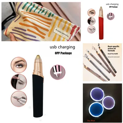 Eyebrow Epilator Maquiagem Profissional Completa Trymer Do Brwi Eye Brow Trimmer For Rasoir Visage Femme Make Up Eye Brow Shaper Set34 - Shop at LoveMi