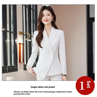 Women's Business Suit Long sleeve Working Clothes White Coat - Shop at LoveMi