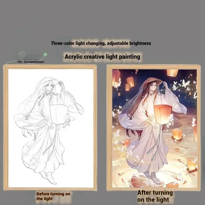 A Gift Of Happiness Flower City Light Painting Xie Lian Picture Frame Decorative Painting Ornaments Xie Lian 1 - Shop at LoveMi