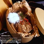 Christmas Elk Bells Decorate The First Layer Of Cowhide Car Pendants - Bow Deer Medium Gift Box