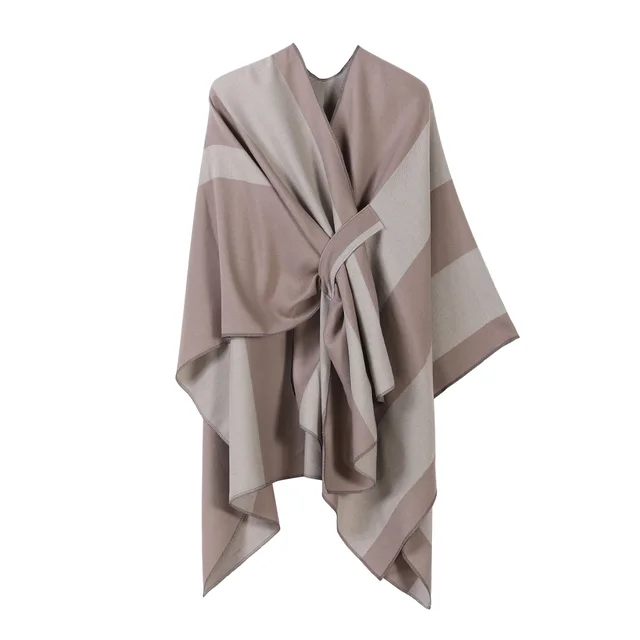 Shawl Plus Bar Split Double sided All match Trip Shoot Cloak Lotus Pink - Shop at LoveMi