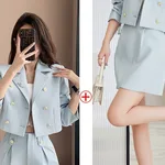 Blue Suit Skirt
