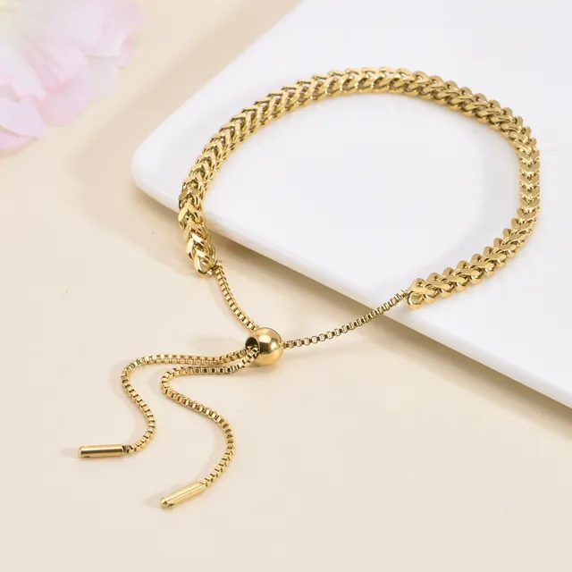Simple Cold Style Ins Special interest Design Non fading Bracelet For Women M305 Gold - Shop at LoveMi