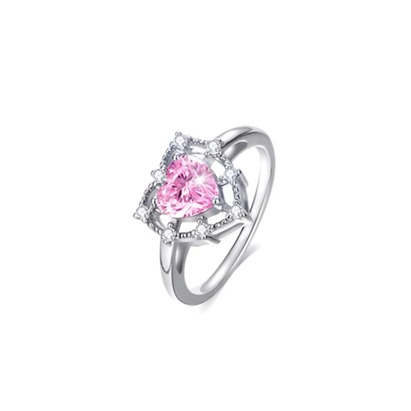 Niche High grade Hollow out Silver Ring Women White Gold Color - Shop at LoveMi