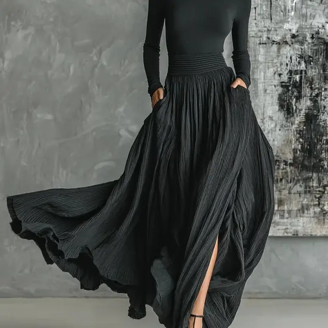 Elegant Retro Light Luxury Slim Fit Gentle Niche Dress Women Black - Shop at LoveMi