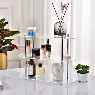 Household Acrylic Cup Holder Storage Rack Transparent Color Metal Rod - Shop at LoveMi