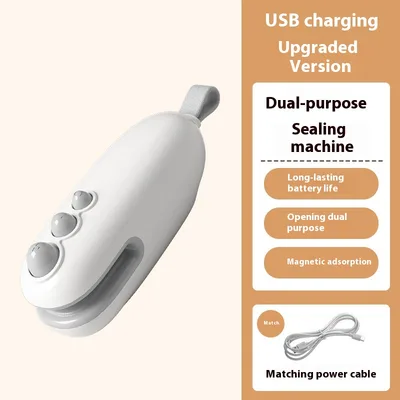 Household Mini Sealing Machine Automatic Electric Thermal Capper Ivory White - Shop at LoveMi
