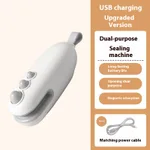 Household Mini Sealing Machine Automatic Electric Thermal Capper - Ivory White - View 1