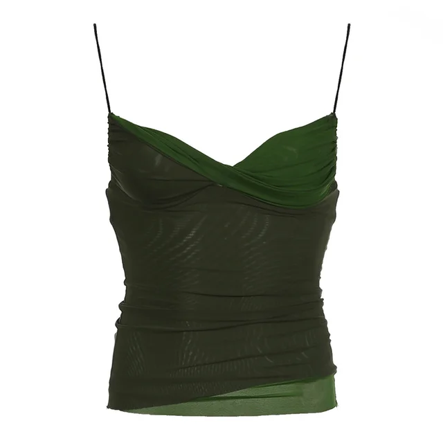 Style Mesh Stitching Green Small Sling Green - Shop at LoveMi
