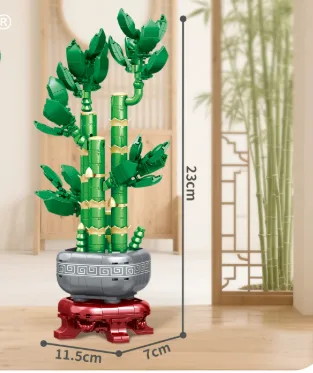 Fortune Decoration Building Blocks Toy Plum Ornaments 2215 Bamboo Presages Safety - Shop at LoveMi
