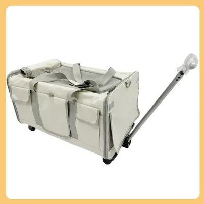 Fashion Personalized Foldable Cat Pet Bag Beige - Shop at LoveMi