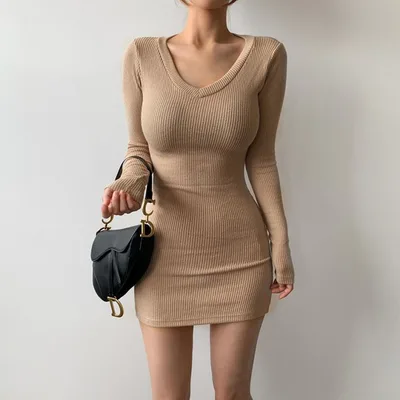 Skinny Sheath Inner Wear Base Early Spring And Autumn Sweet And Spicy Skirt Khaki - Shop at LoveMi